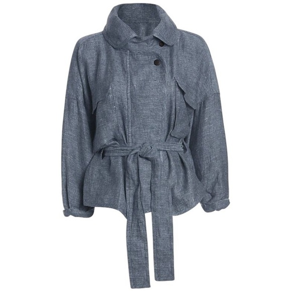 MARISSA WEBB Kayla Anorak Linen Chambray Utility Jacket - Picture 4 of 13